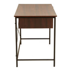 Dark Brown Walnut Veneer Effect Desk with Drawers | Bradbury