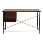 Dark Brown Walnut Veneer Effect Desk with Drawers | Bradbury
