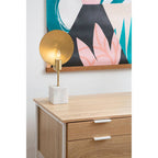 Natural Oak Veneer Desk with Drawers | Bradbury