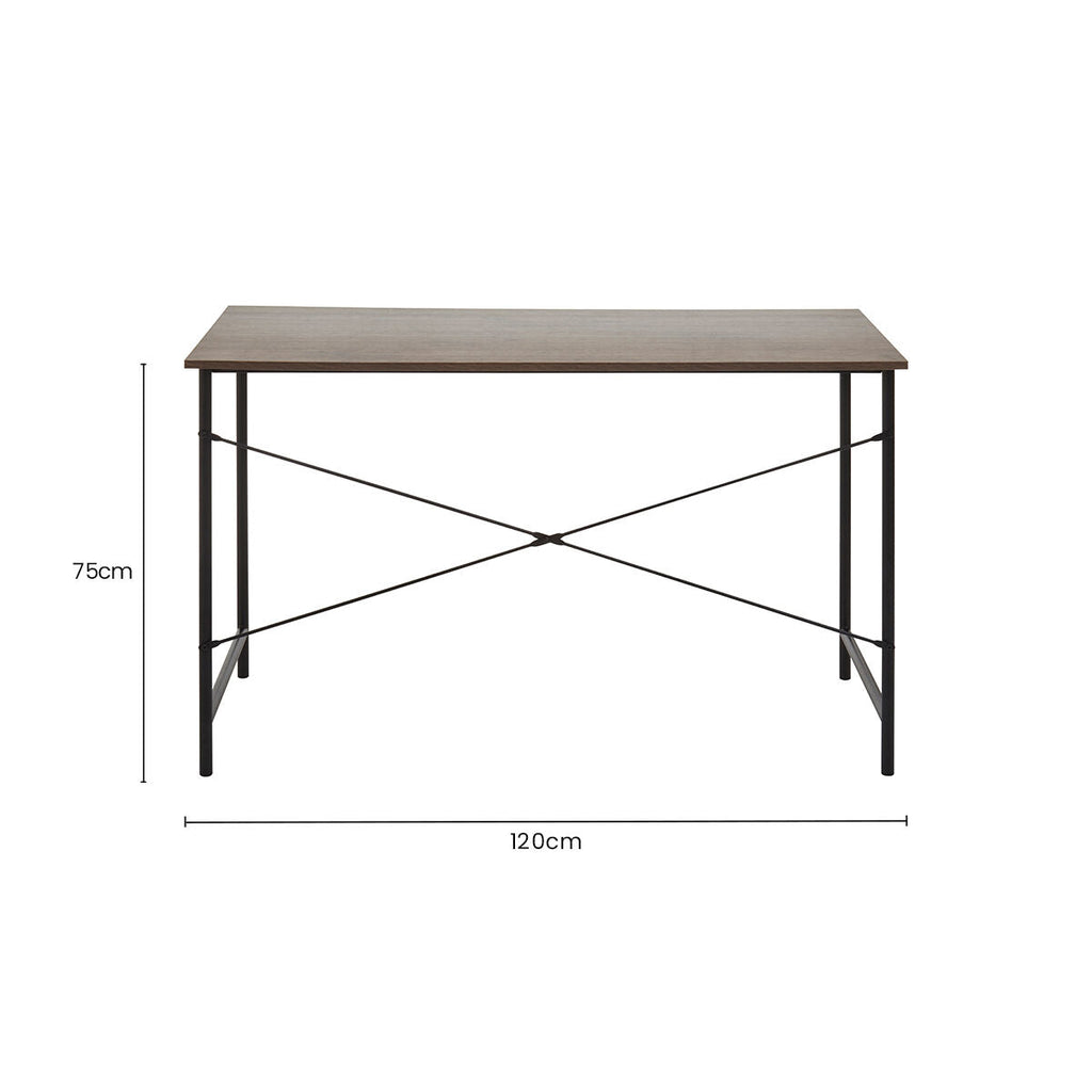 Dark Oak Veneer Effect Top Desk | Bradbury