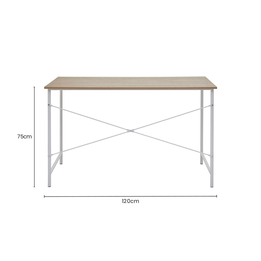 Natural Oak Veneer Effect Top Desk | Bradbury