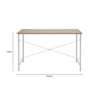 Natural Oak Veneer Effect Top Desk | Bradbury