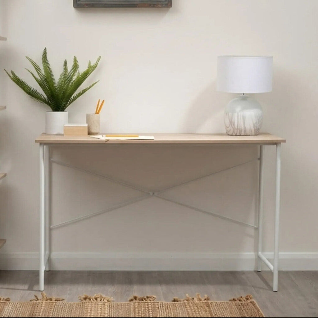 Natural Oak Veneer Effect Top Desk | Bradbury