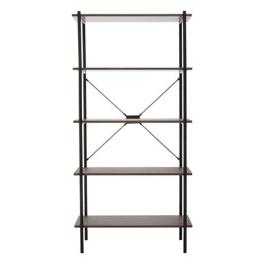 Five Tier Dark Oak Shelf Unit | Bradbury