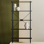 Five Tier Dark Oak Shelf Unit | Bradbury