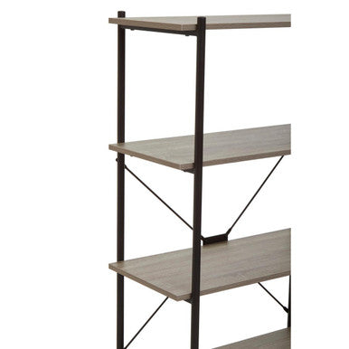 Five Tier Grey Oak Shelf Unit | Bradbury