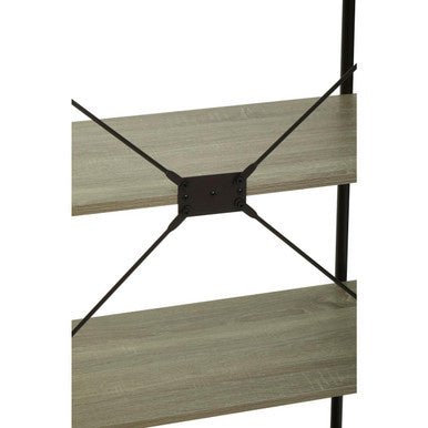 Five Tier Grey Oak Shelf Unit | Bradbury