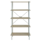 Five Tier Natural Oak Shelf Unit | Bradbury