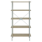 Five Tier Natural Oak Shelf Unit | Bradbury