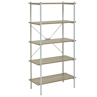 Five Tier Natural Oak Shelf Unit | Bradbury