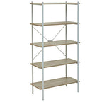 Five Tier Natural Oak Shelf Unit | Bradbury