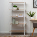 Five Tier Natural Oak Shelf Unit | Bradbury