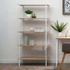 Five Tier Natural Oak Shelf Unit | Bradbury