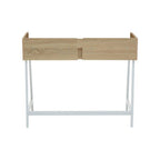 Natural Oak Veneer Effect Top One Drawer Desk | Bradbury