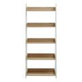 Five Tier Natural Oak Ladder Shelf Unit | Bradbury