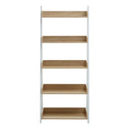 Five Tier Natural Oak Ladder Shelf Unit | Bradbury