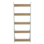 Five Tier Natural Oak Ladder Shelf Unit | Bradbury