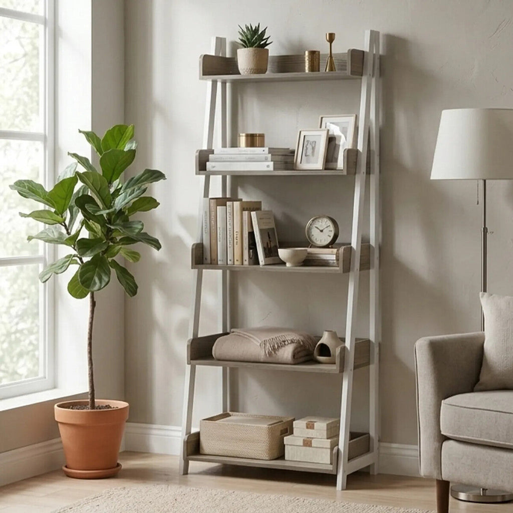 Five Tier Oak Effect Shelf Unit | Bradbury