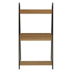 Natural Oak Effect Desk with Metal Frame | Bradbury