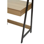 Natural Oak Effect Desk with Metal Frame | Bradbury