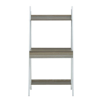 Light Oak Veneer Effect One Drawer Desk with Shelves | Bradbury