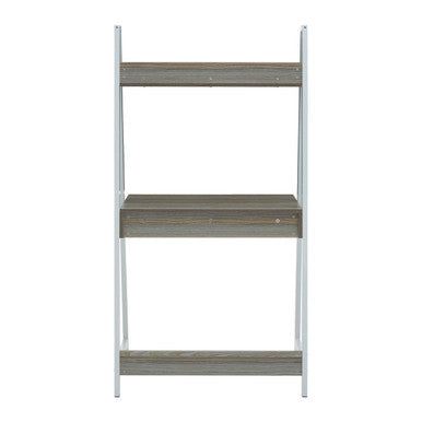 Light Oak Veneer Effect One Drawer Desk with Shelves | Bradbury