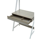 Light Oak Veneer Effect One Drawer Desk with Shelves | Bradbury