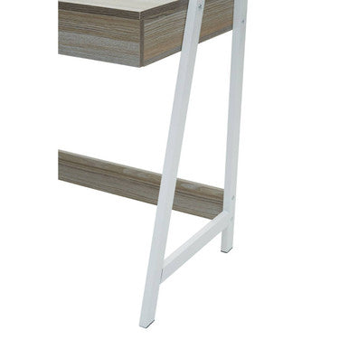 Light Oak Veneer Effect One Drawer Desk with Shelves | Bradbury