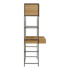 Natural Oak Effect Desk with Drawer and Shelves | Bradbury