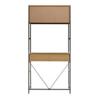 Natural Oak Effect Desk with Drawer and Shelves | Bradbury