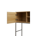Natural Oak Effect Desk with Drawer and Shelves | Bradbury