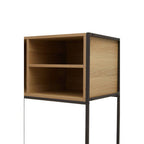 Natural Oak Effect Desk with Drawer and Shelves | Bradbury