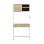 Natural Oak Veneer Effect 2 Drawer Desk | Bradbury
