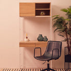 Natural Oak Veneer Effect 2 Drawer Desk | Bradbury