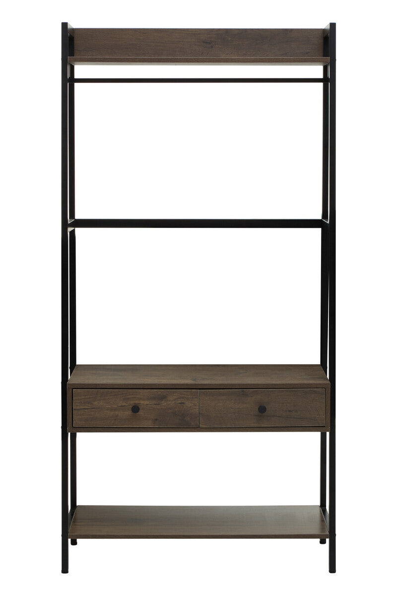 Dark Oak Effect Open Wardrobe | Bradbury