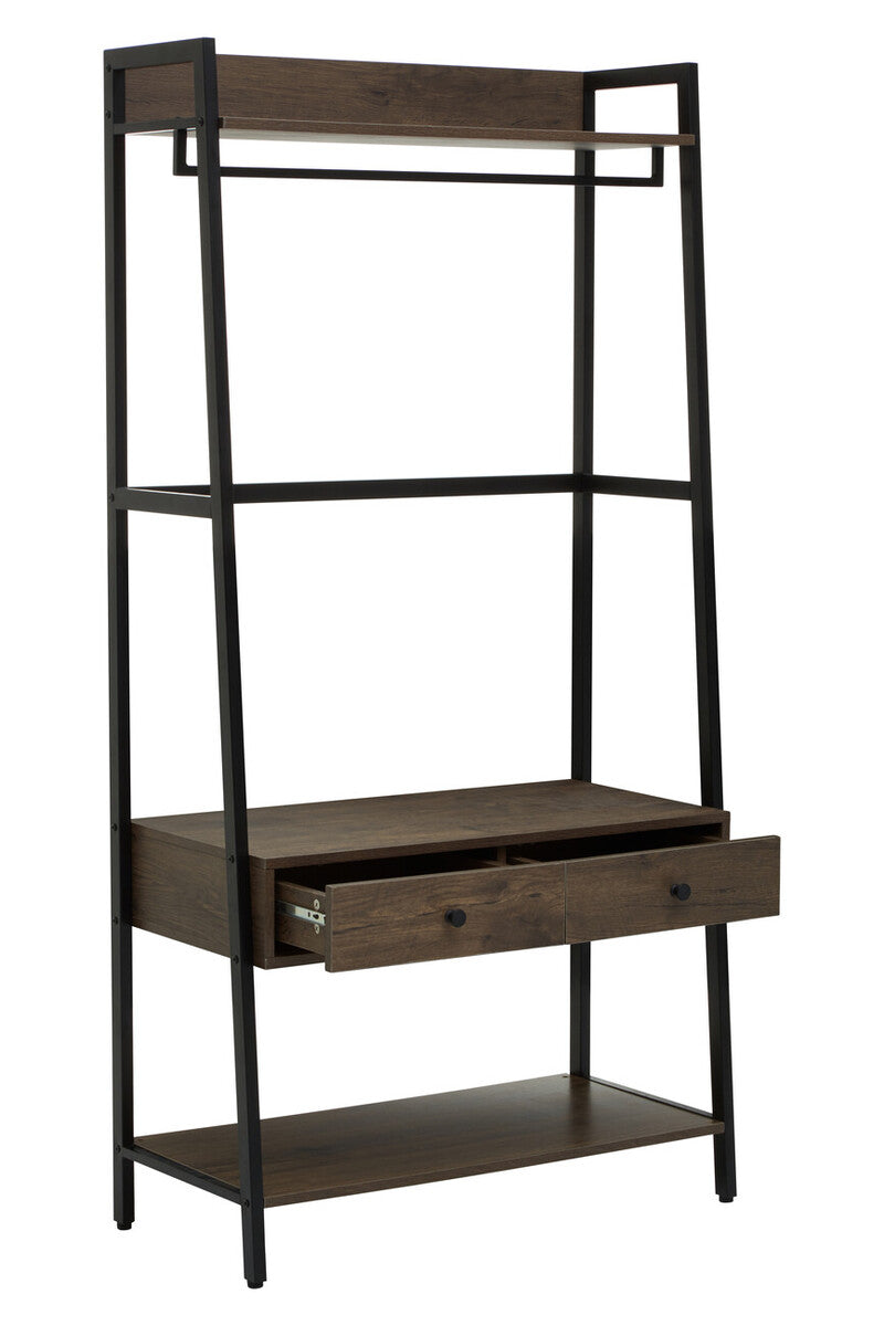 Dark Oak Effect Open Wardrobe | Bradbury