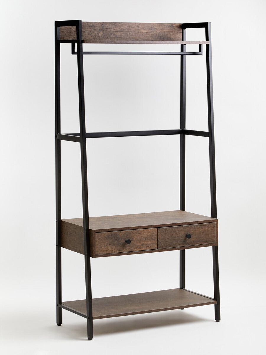 Dark Oak Effect Open Wardrobe | Bradbury