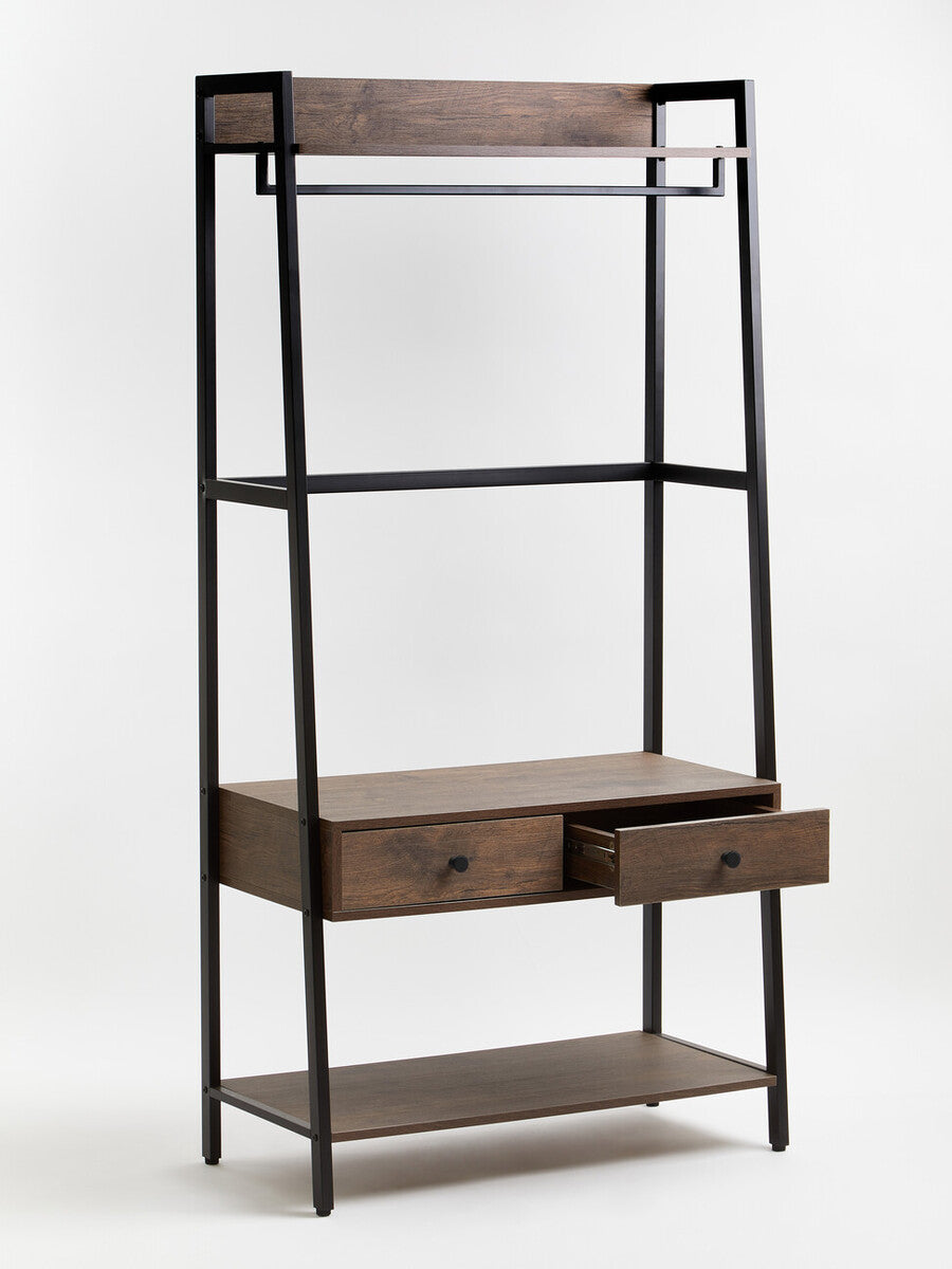 Dark Oak Effect Open Wardrobe | Bradbury