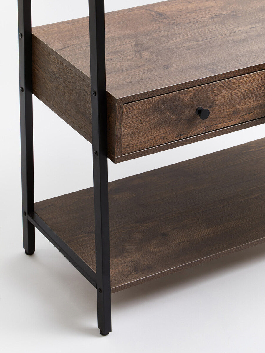 Dark Oak Effect Open Wardrobe | Bradbury