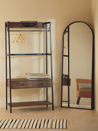 Dark Oak Effect Open Wardrobe | Bradbury