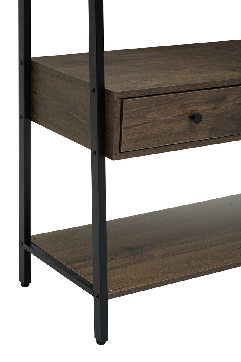 Dark Oak Effect Open Wardrobe | Bradbury