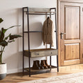 Dark Oak Effect Open Wardrobe | Bradbury
