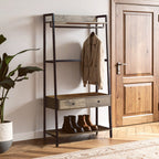Dark Oak Effect Open Wardrobe | Bradbury