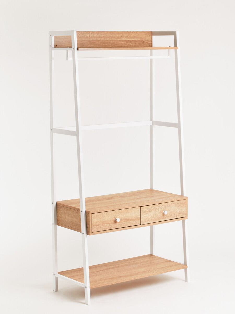 Natural Oak Effect Open Wardrobe | Bradbury