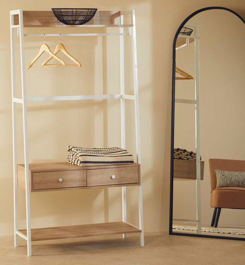 Natural Oak Effect Open Wardrobe | Bradbury