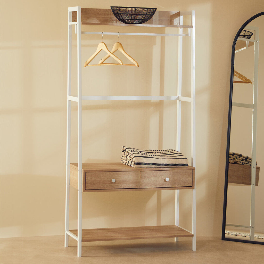 Natural Oak Effect Open Wardrobe | Bradbury