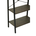 Three Tier Dark Oak Veneer Ladder Shelf Unit | Bradbury