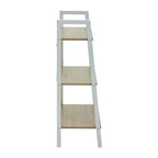 Three Tier Natural Oak Veneer Ladder Shelf Unit | Bradbury