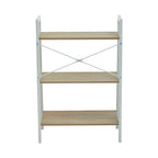 Three Tier Natural Oak Veneer Ladder Shelf Unit | Bradbury