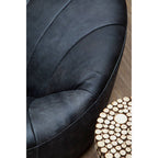 Natural Fir Wood Disc Mosaic Round Coffee Table with Black Metal Hairpin Legs | Lacuna